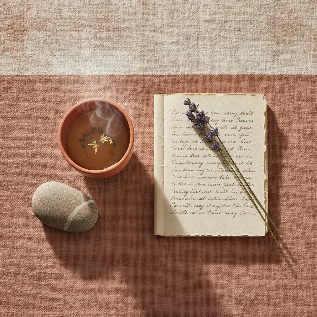 Woman journaling a calm morning ritual